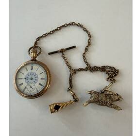 814545 Elgin Running 1904 Waltham Grade 645 Pocket Watch - 21j Railroad Cigar Cutter