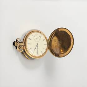 8164022 Elgin 1903 Pocket Watch Running Antique Gold-filled With Chain Vintage Usa