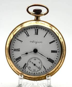 8387883 Elgin 15 Jewel Size 18 Gold Filled Open Face Pocket Watch Repair Parts