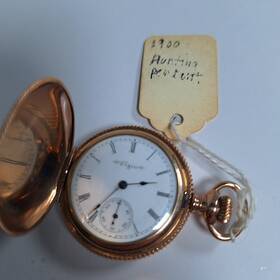 8448010 Elgin Antique 15j 1900 Inch Hunter Pocket Watch Hinged Covers Ser# Runs