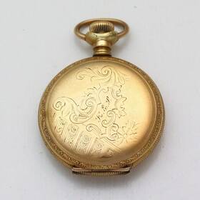 8450513 Elgin Grade 223 Model 1 Size Gold Filled Full Hunter Pocket Watch Ca. 1900