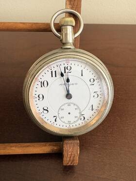 8597839 Elgin Antique Inch Veritas Railroad Grade Pocket Watch Movement. 21 Jewels. Ilinois