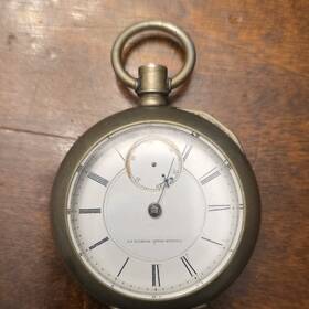865044 Elgin B.w. Raymond Silver Full Hunter Pocket Watch Mechanical Subdial