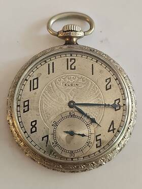 1925 Elgin 8701 Grade 291 16s 7j Supreme Gold Filled Case Pocket Watch Model 7 #8701