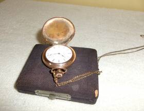 909209 Elgin Vintage Pocket Watch With Case #909209 Chain 1903-1909 Free Shipping