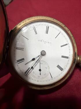 917290 Elgin Antique Men S Pocket Watch Gold Tone Serial Number