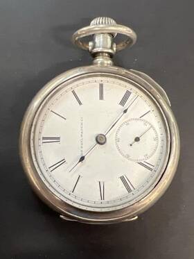 930105 Elgin 18s Sterling Case Pocket Watch Serial #