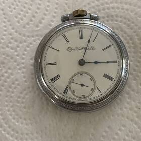 9644908 Elgin Antique Pocket Watch Size 18s 7j Ser# Mod 5 Yr 1903 Open Face