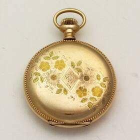 9710128 Elgin Grade 216 Model 2 6 Size Tri-color Gold Filled Hunter Pocket Watch C 1903