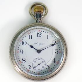 Elgin 97231 21j Railroad Grade Gold Settings Swing-out Case Runs