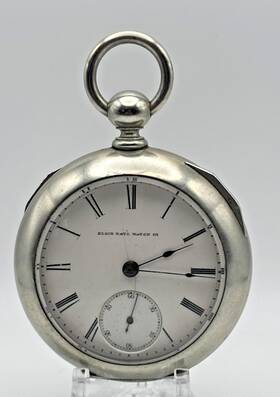 985397 Elgin Grade 87 Open Face Double Back Kw Ks 11 Jewel Size 18 Pocket Watch Runs