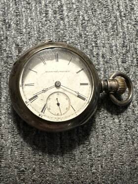 986-6 Elgin 1884 Est Coin Silver 15j 18s Model 2 Grade 80 Open Face Pocket Watch