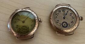 B2-25 Elgin Circa 2 1896 Sm Pocket Watch Dial Cobalt Hands Parts Not Working