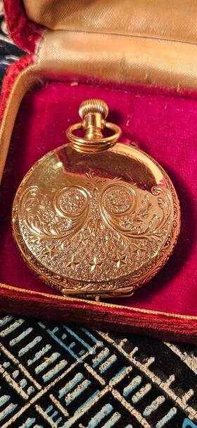 C.1880-1900 Elgin Pocket Watch Fully Serviced Rothschilds 14k Mirror Finish