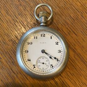 Df420 Elgin Pocket Watch Jewel In Silverode Philadelphia Case - Not Running