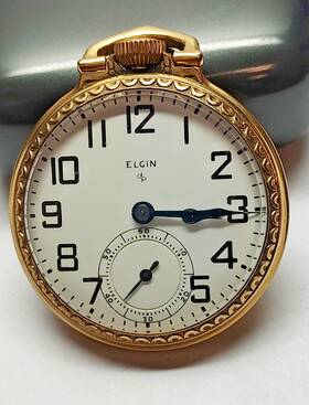 F176266 Elgin Vintage National Grade 616 16s 17j Pocket Watch 1951 10k Rolled Gold Plate