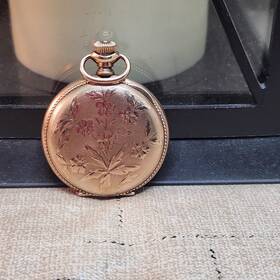 G222 Elgin Antique Gf. Hunter Case Pendant Pocket Watch Nice Runs