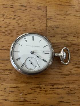 G309 Elgin Vintage Side Winder Lever Set 18s 7 Jewels Pocket Watch - Runs