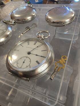 1887 Elgin Gr13 Solid Coin Silver Pocketwatch 18s Restored Runs Strong Beautiful
