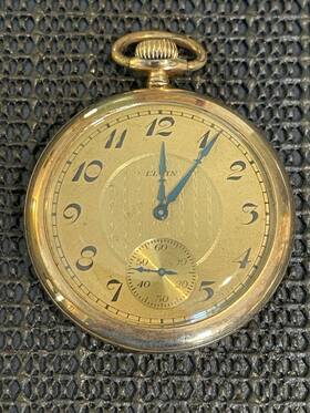 Grade291 Elgin 1924 291 Model 7 16s 7j Art Deco Keystone 10k Gold Filled 20yr Case Runs