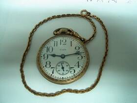 Mens17 Elgin Vintage Jewel Pocket Watch