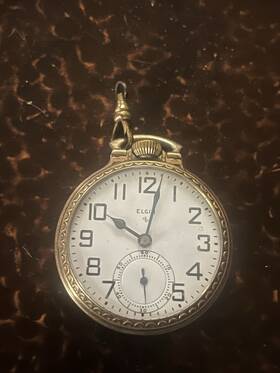 N785450 Elgin Cal. 616 10k Rgp Keystone 3155 Case 16s 17j Pocket Watch Runs Cv
