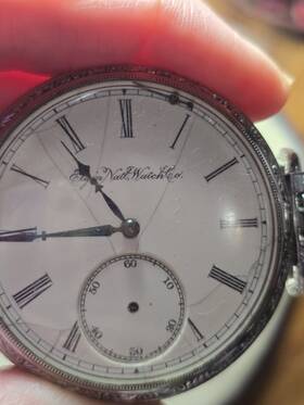 4940401 Elgin Natl Watch Co. Natftl Silver Open 1893 Face Pocket