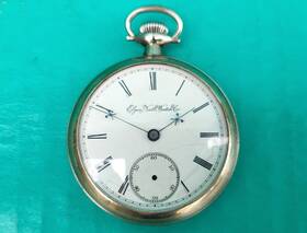 Raymond18s Elgin Pocket Watch 18s Open Face Bw Raymond 17j Grade 184 Antique C1899 As Is