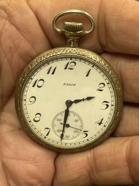 Tj1087 Elgin 1927 Grade 315 Model 3 Pocket Watch .tj1087
