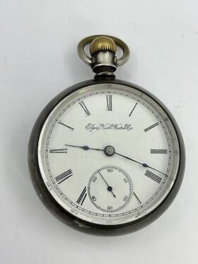 W570 Elgin Pocket Watch Non Silver Case - 55mm As Is