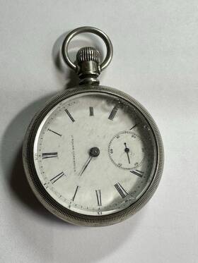 Ws-83 Elgin Ws-55 Antique 18 Size 7-jewel Nickel Open Face Case Pocket Watch Pts