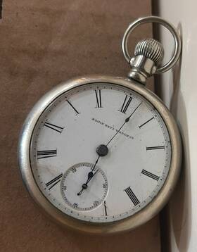 Y1887 Elgin Pocket Watch 1887 Jewels 18s Grade 44 Model 5 Class 9