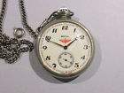 Era Soviet Communist Iron Chain Pocket Train Watch Vintage Russian Curtain