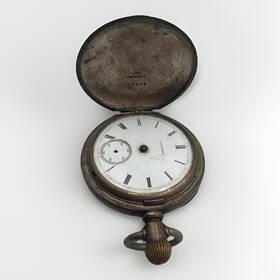 W402 Fahys Antique Coin Silver .900 Fine Monarch For Parts And Repair Pocket Watch