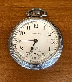 429n Fairfax Vintage Unitas Movement Swiss 17 Jewel Pocket Watch