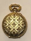 Fleur De Lys Pocket Watch Woman Needs Battery Nond