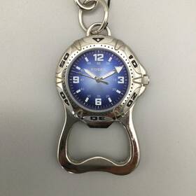 Ml-9232470 Fossil Pocket Watch Men 42mm Bottle Opener Carabiner New Battery