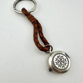 Fossil Wk2001 Pocket Watch Womens 24mm Silver Dial Case Full Hunter