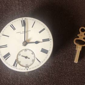 1800s Fusee 70872 Vintage John Forrest Pocket Watch In Sterling Silver Case