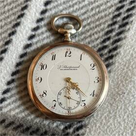2447936 G. Schafranek Silver Mechanical Pocket Watch Full Hunter Arabic Numerals Antique