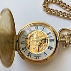 G251 Jean Pierre Gold Plated Mechanical Twin Lid Dbl Hunter Pocket G251 Jean Pierre Gold Plated Mechanical Twin Lid Dbl Hunter Pocket