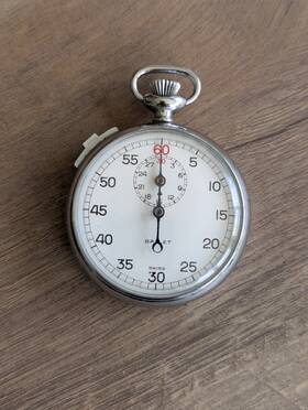 1557409 Gallet Vntg Jules Racine And Co. 7 Jewels Swiss Made Mechanical Stopwatch