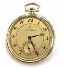 Galli-zurich Omega Swiss Circa 1910-1930 18k 750 Yellow Gold Pocket Watch