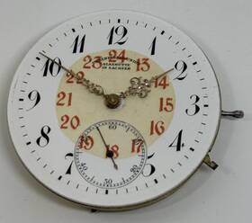 75029 Glashutte Pocket Watch Movement Runs