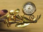 11-c7636 Gold Brooch Watch Floral 12kt Olympic Filled