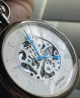 Gwc14034sr Gotham Pocket Watch Discontinued Model 17 Jewel Mech. Mvmt. Ooak