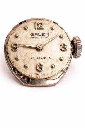 282r Gruen Rare Precision Swiss 17 Jewel Ladies Watch Movement