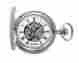 Gwc14035s Gotham Mens Silver-tone 17 Jewel Exhibition Mechanical Covered Pocket 0050014540351