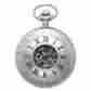 Gwc14040s Gotham Mens Silver-tone 17 Jewel Mechanical Exhibition Pocket Watch 0050014540405