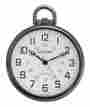 Gwc15026b Gotham Mens Gun Metal Ultra Thin Railroad Open Face Quartz Pocket Watch
